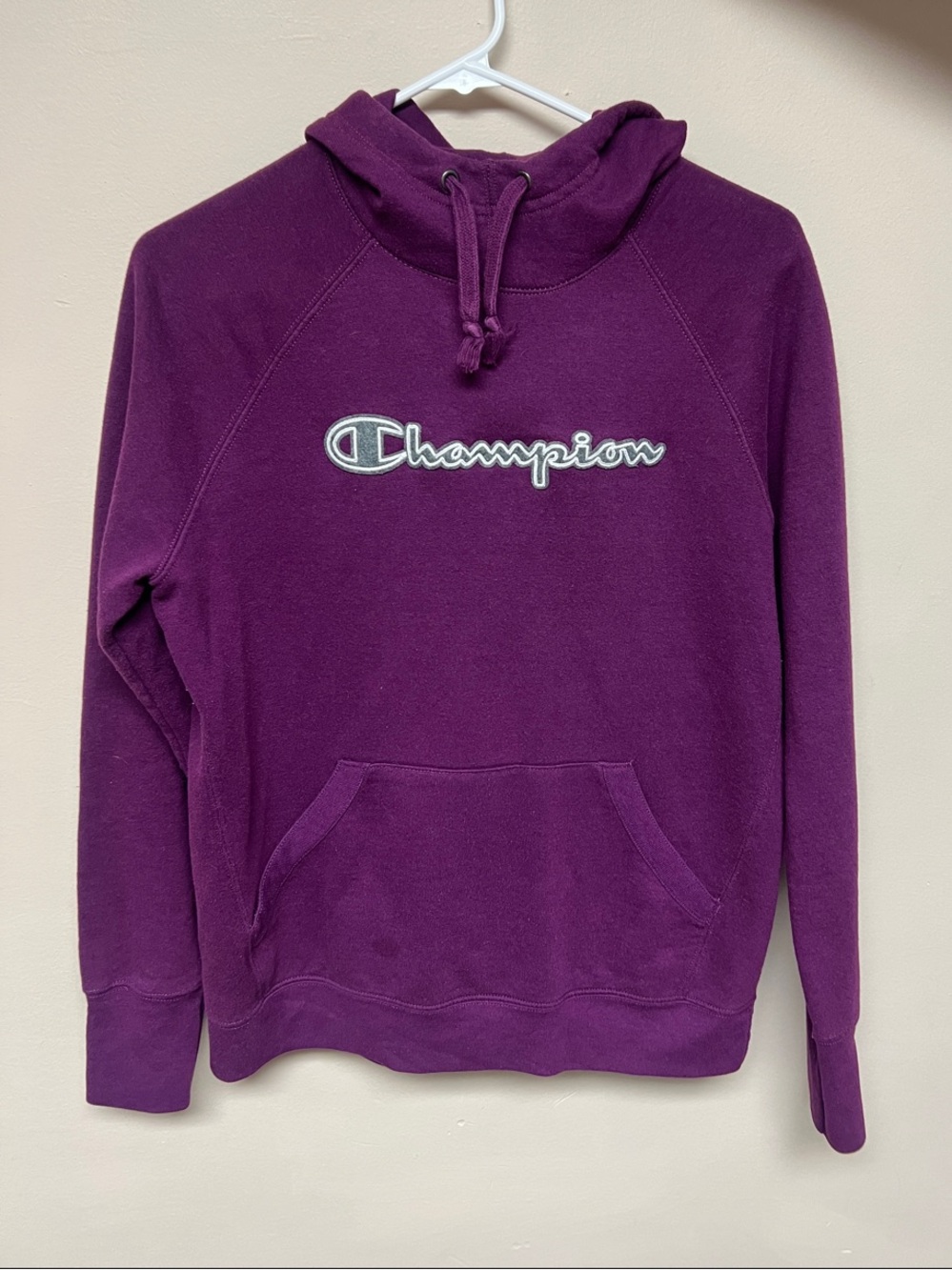 Champion Women's Crewneck Hoodie in Deep Purple